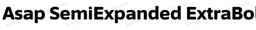 Asap SemiExpanded ExtraBold ltalic字体转换